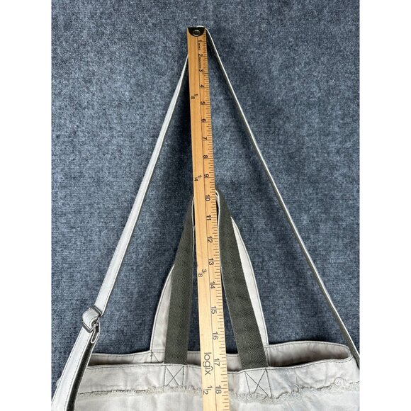 Thirty One Retro Metro Canvas Tote Bag Crossbody Natural Butterfly Boho Indie - Picture 8 of 16